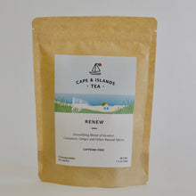 Load image into Gallery viewer, Renew detox herbal tea, cinnamon, ginger, dandelion root, fennel, star anise, coriander, cardamom, sage, and licorice
